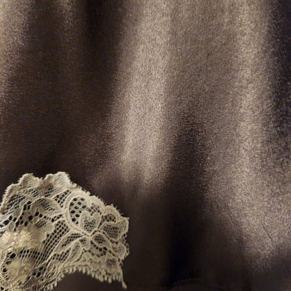 Grey and cream satin lace slip dress - Picture 12 of 14